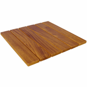 Slatted Iroko Table Top, Clear Teak Oil